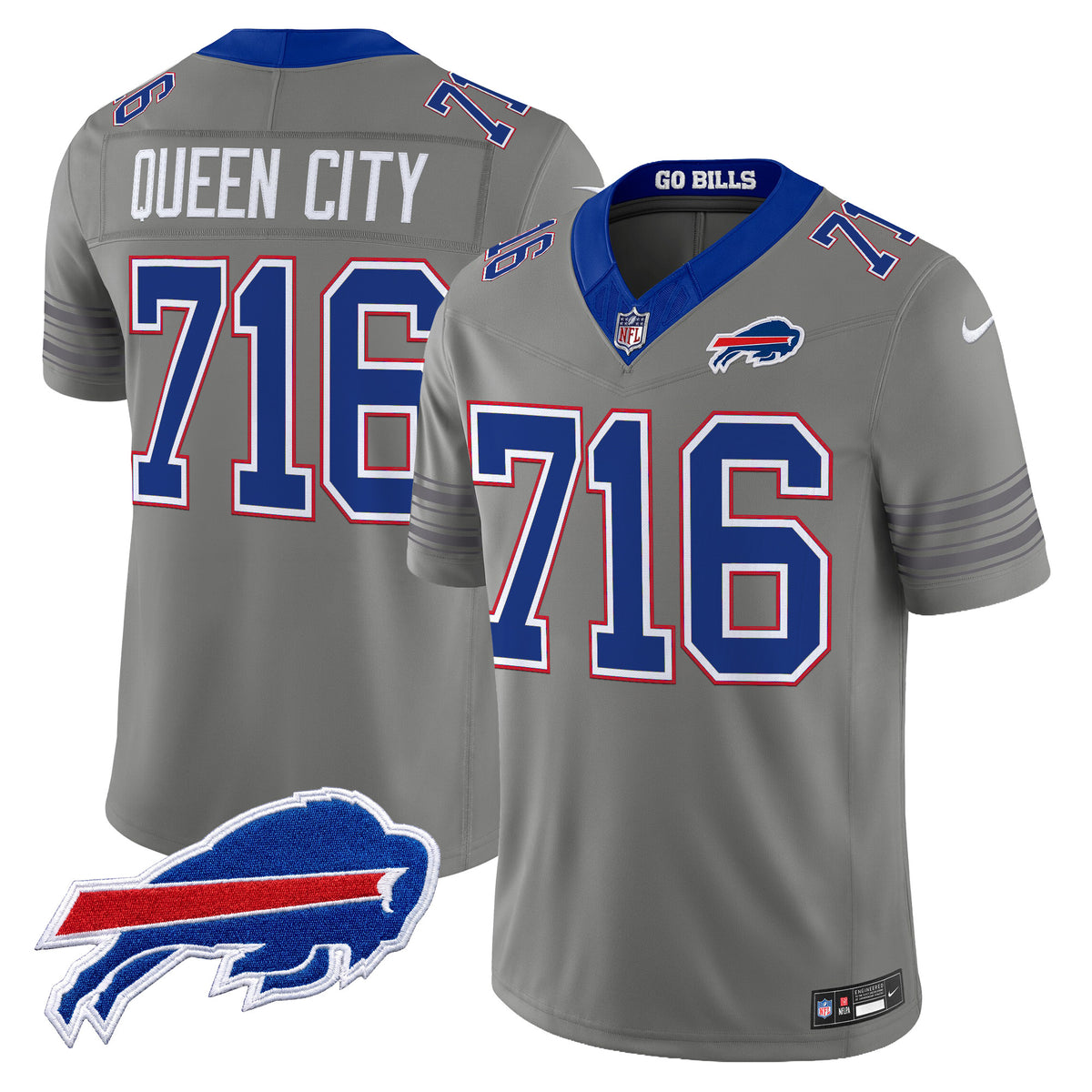 Buffalo Bills Nickel City Vapor Limited Jersey - All Stitched - Queen City 716 — view 1