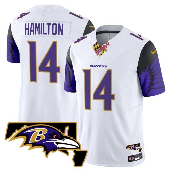 Men's Ravens Maryland Patch Vapor Limited Jersey V2 - All Stitched - Purple Limited - Derrick Henry — view 1