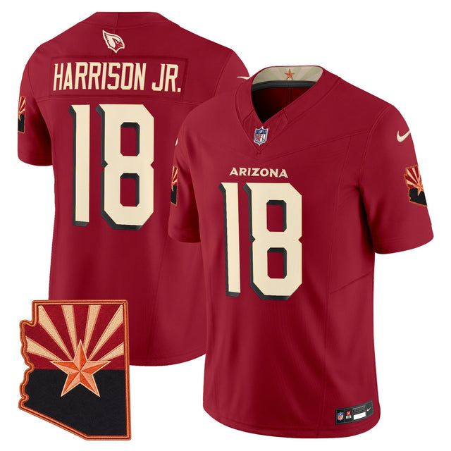 Men's Arizona Cardinals 2025 Rivalries Vapor Limited Jersey - All Stitched - Cardinal - Marvin Harrison Jr — view 1
