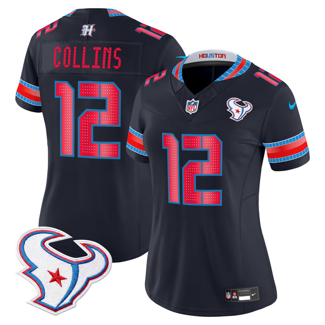 Women's Houston Texans 2026 Rivalries Vapor Limited Jersey - All Stitched - Navy - Nico Collins — view 1