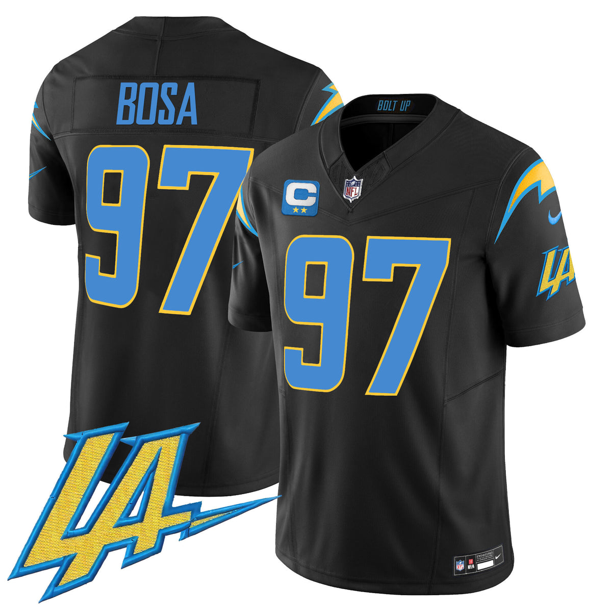 Men's Chargers Vapor Limited Jersey V2 - All Stitched - Black - Joey Bosa — view 1