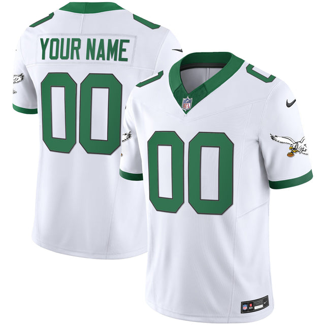Eagles Kelly Green Vapor Limited Custom Jersey - All Stitched - Kelly White — view 1
