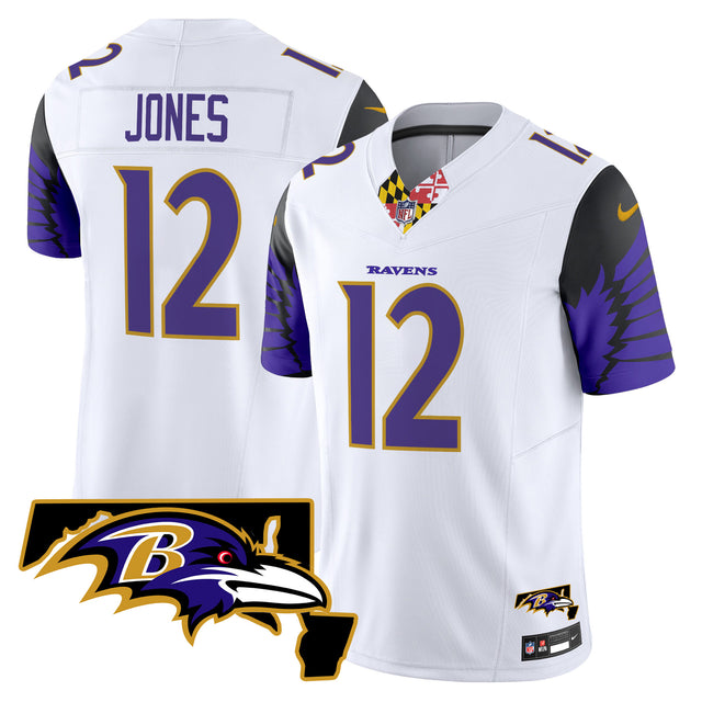 Men's Ravens Maryland Patch Vapor Limited Jersey V2 - All Stitched - Purple Limited - Derrick Henry — view 1