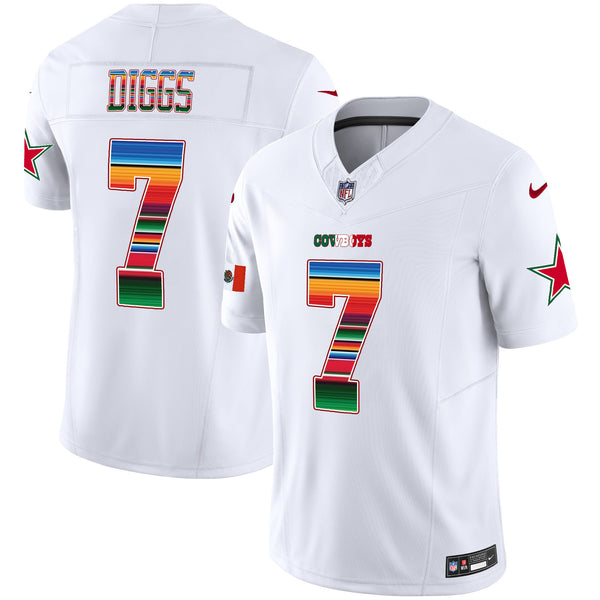 Men's Cowboys Mexico Vapor Limited Jersey V2 - All Stitched - White - Trevon Diggs — view 1