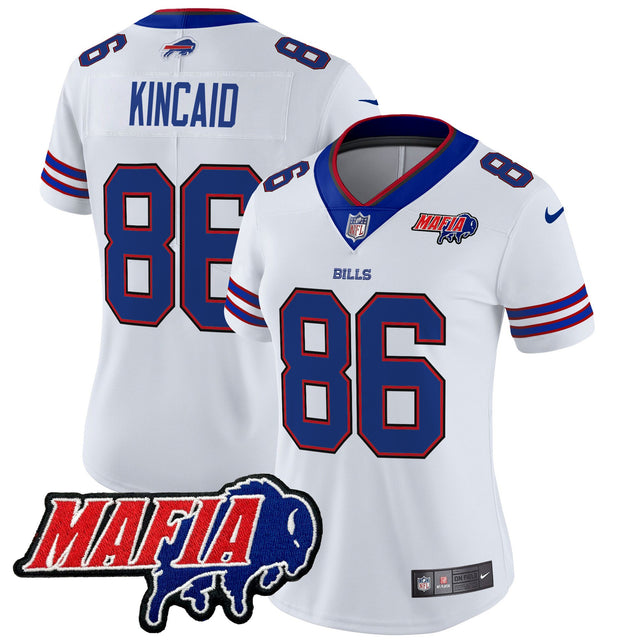 Women's Buffalo Bills 2025 Bills Mafia Patch Vapor Limited Jersey - All Stitched - White - Dalton Kincaid — view 1