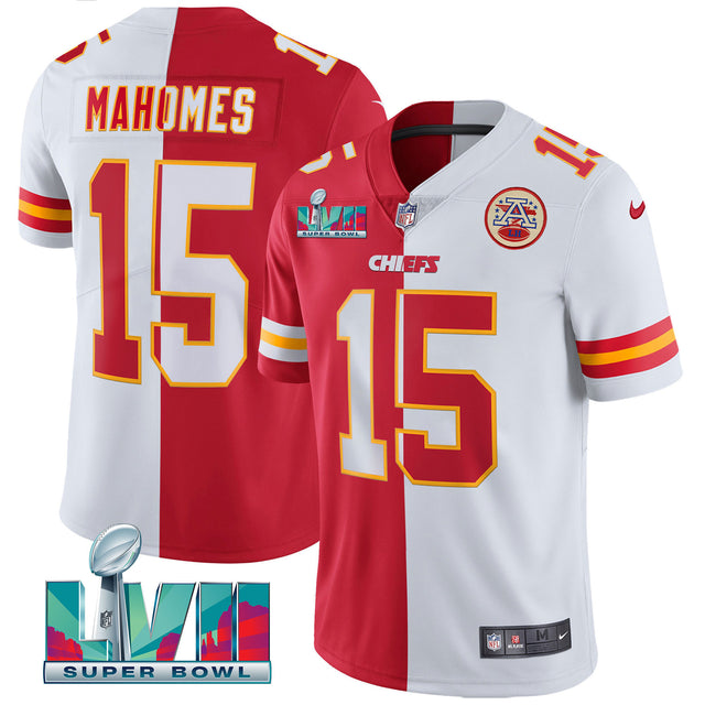 Youth's Chiefs Super Bowl Vapor Gold Jersey - All Stitched - Split - Patrick Mahomes — view 1