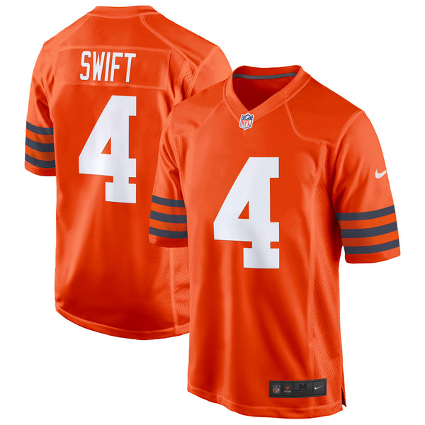Men's Chicago Bears Throwback Game Jersey - All Stitched - Orange - D'Andre Swift — view 1