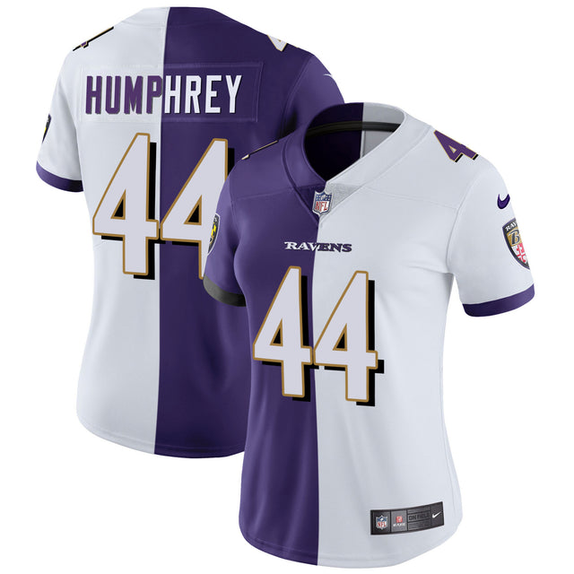 Women's Ravens Gold Vapor Jersey - All Stitched - Split - Marlon Humphrey — view 1