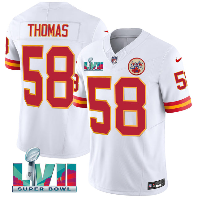 Men's Chiefs Throwback Limited Vapor Jersey - All Stitched - White - Derrick Thomas — view 1