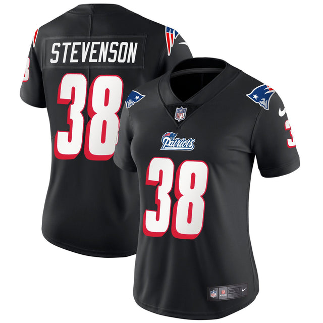 Women's Patriots 1996 Throwback Limited Vapor Jersey - All Stitched - Black - Rhamondre Stevenson — view 1