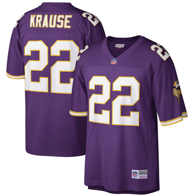 Men's Minnesota Vikings Throwback Player Jersey - All Stitched - Purple Retired - Paul Krause — view 1