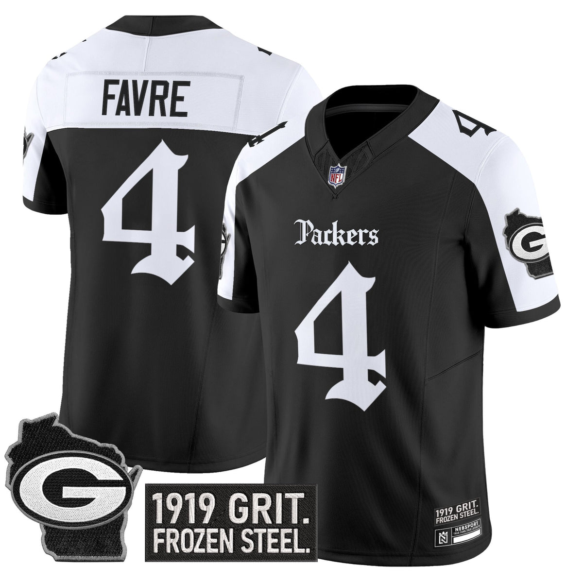 Men's Green Bay Packers 'Gothic Frozen Tundra Edition' Vapor Limited Jersey - All Stitched - Alternate - Brett Favre — view 1