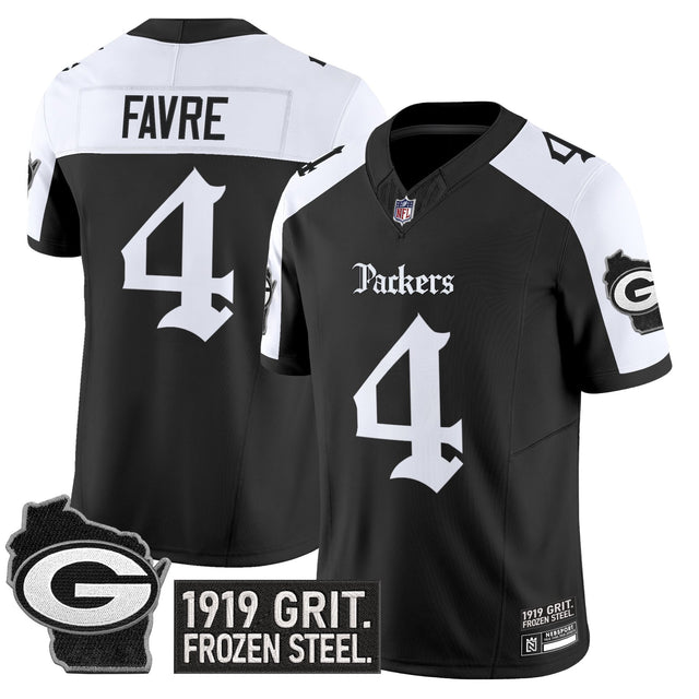 Men's Green Bay Packers 'Gothic Frozen Tundra Edition' Vapor Limited Jersey - All Stitched - Alternate - Brett Favre — view 1