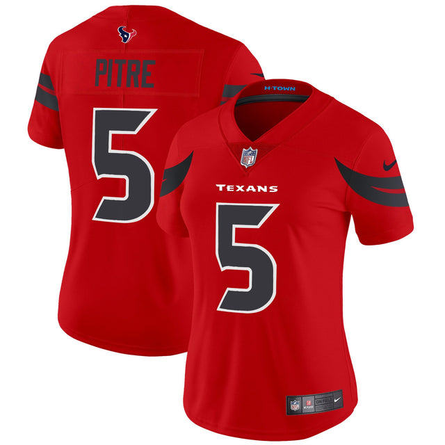 Women's Houston Texans 2024 Vapor Limited Jersey V2 - All Stitched - Red - Jalen Pitre — view 1