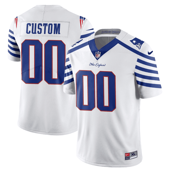 New England Patriots 2023 City Edition Custom Jersey – All Stitched - White — view 1