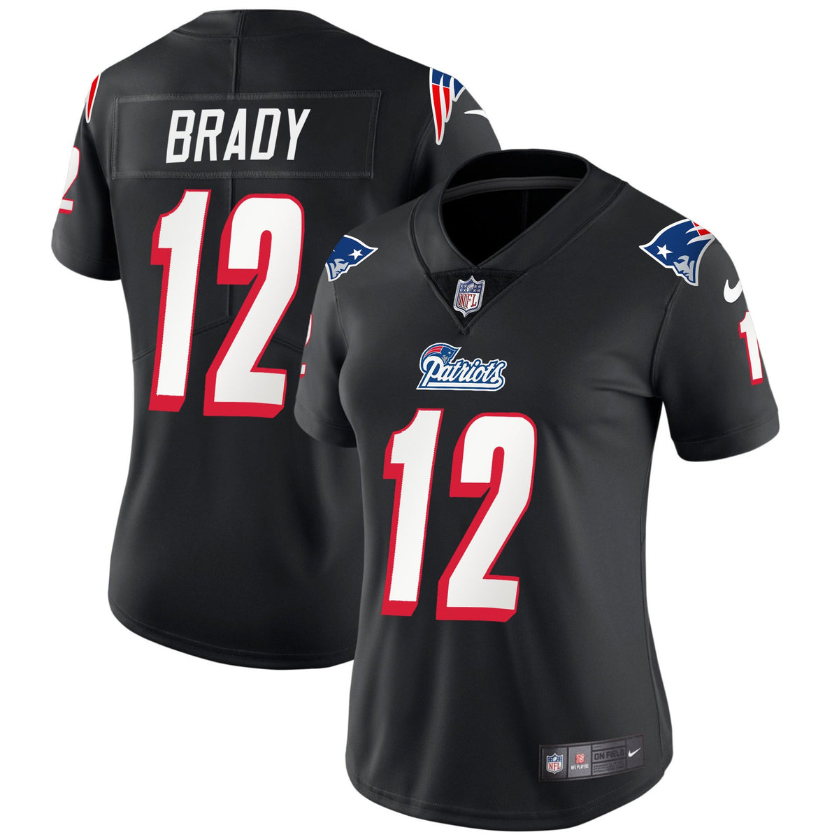 Women's Patriots 1996 Throwback Limited Vapor Jersey - All Stitched - Black - Tom Brady — view 1