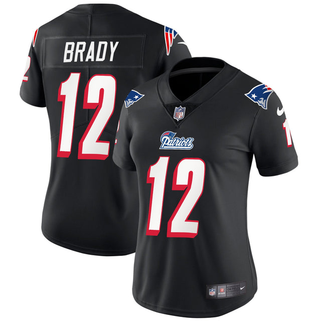 Women's Patriots 1996 Throwback Limited Vapor Jersey - All Stitched - Black - Tom Brady — view 1