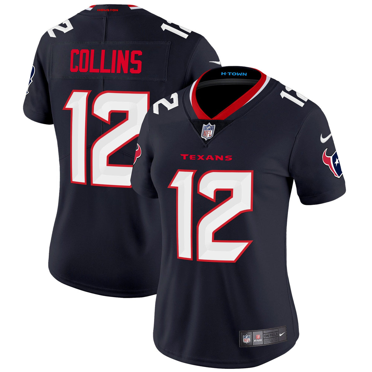 Women's Houston Texans 2024 Vapor Limited Jersey - All Stitched - Navy - Nico Collins — view 1