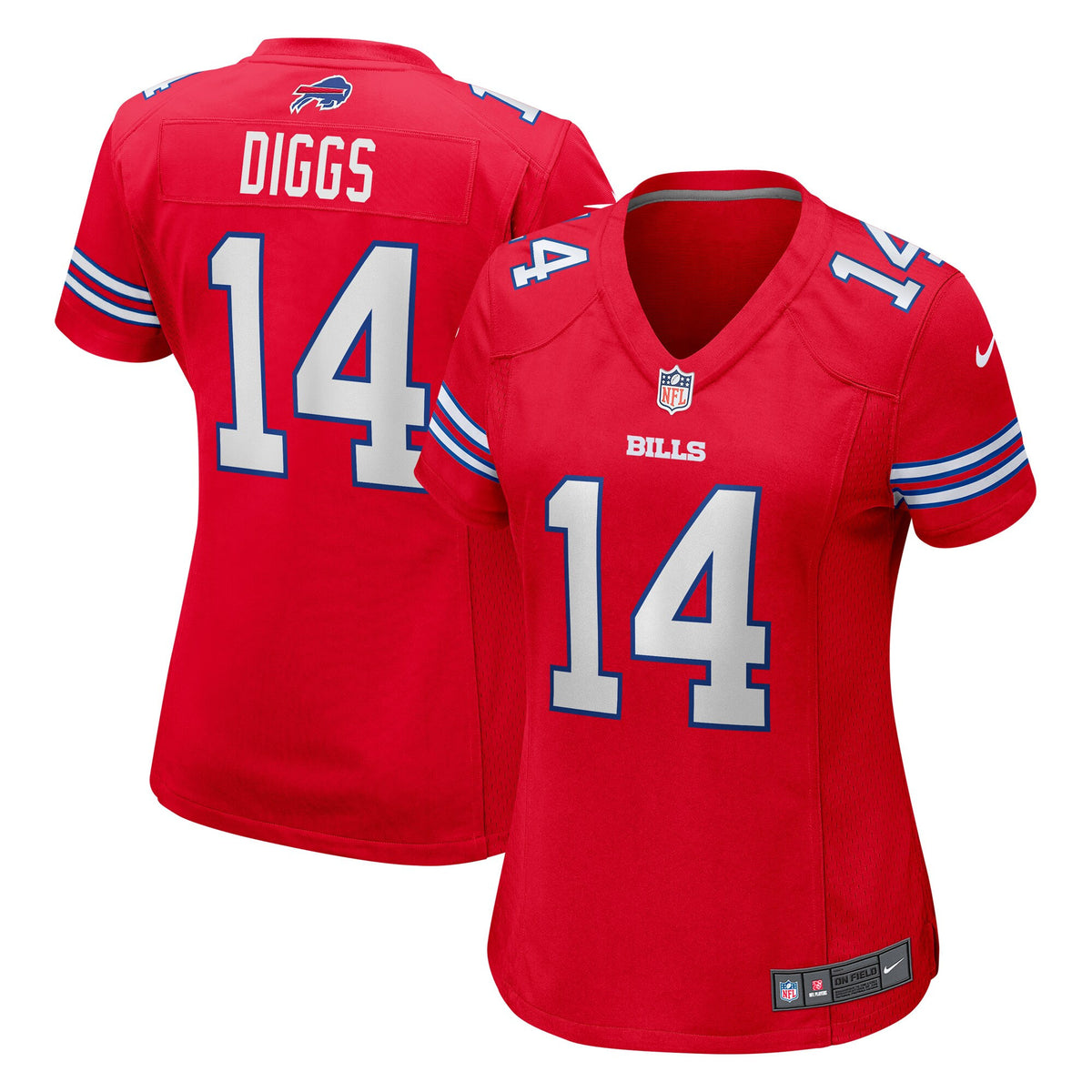 Women's Buffalo Bills Stefon Diggs Red Jersey - All Stitched - Stefon Diggs — view 1