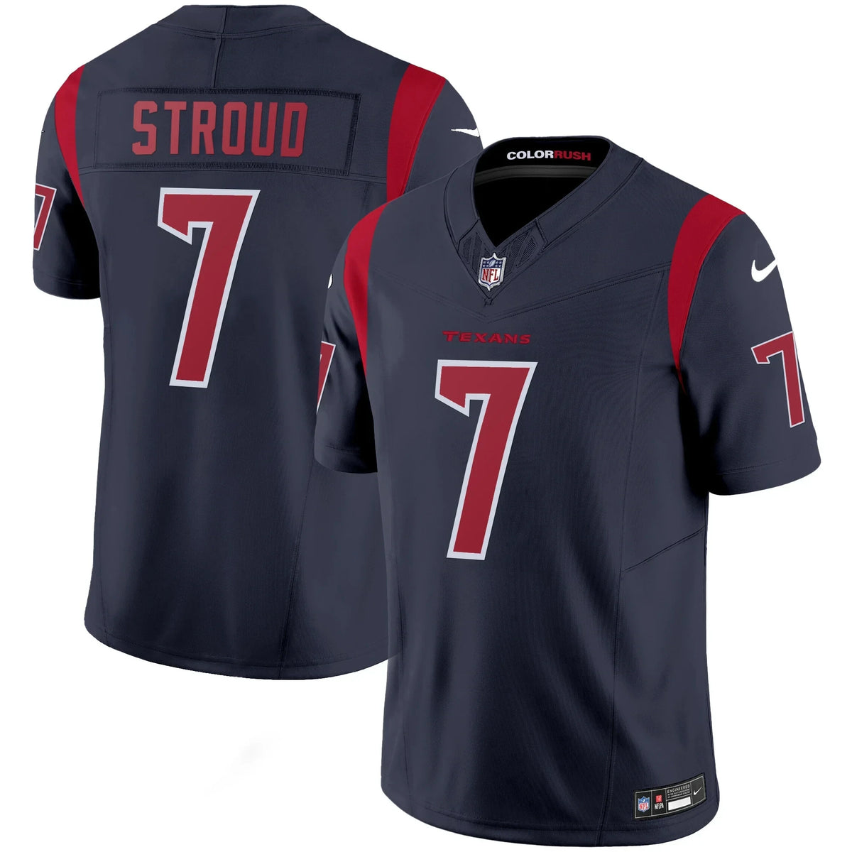 C.J. Stroud Houston Texans Color Rush Jersey - All Stitched - Navy — view 1