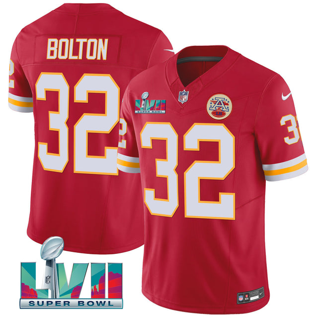 Men's Chiefs Throwback Limited Vapor Jersey - All Stitched - Red - Nick Bolton — view 1