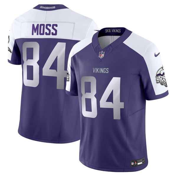 Men's 2024 Minnesota Vikings Winter Warrior Vapor Limited Jersey - All Stitched - Purple Alternate - Randy Moss — view 1