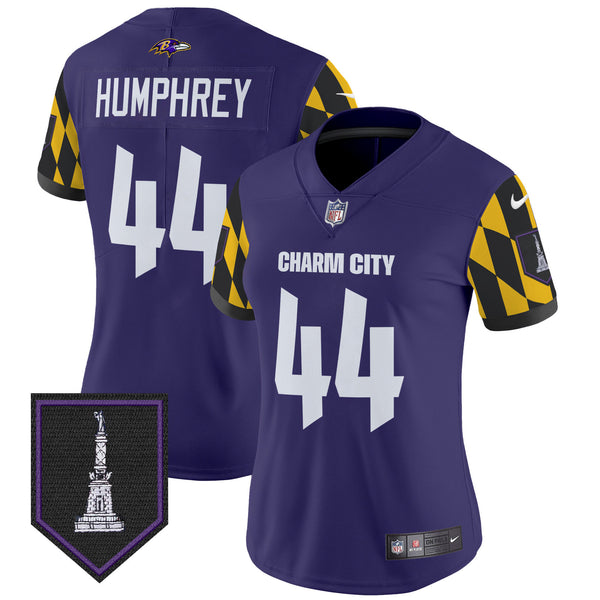 Women's Ravens City Edition Patch Vapor Limited Jersey - All Stitched - Purple - Marlon Humphrey — view 1