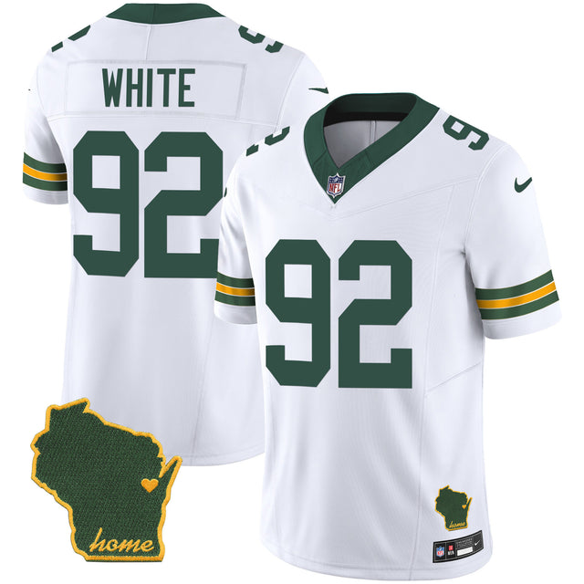Men's Packers Home Patch Vapor Jersey - All Stitched - White - Reggie White — view 1
