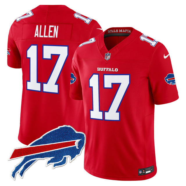 Men's Buffalo Bills 2025 Rivalries Vapor Limited Jersey - All Stitched - Red - Josh Allen — view 1