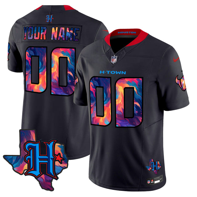 Houston Texans 2024 Special Vapor Limited Custom Jersey - All Stitched - Navy Limited — view 1