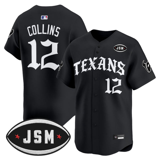 Men's Houston Texans 'Old English Edition' Vapor Premier Limited Jersey - All Stitched - Black - Nico Collins — view 1