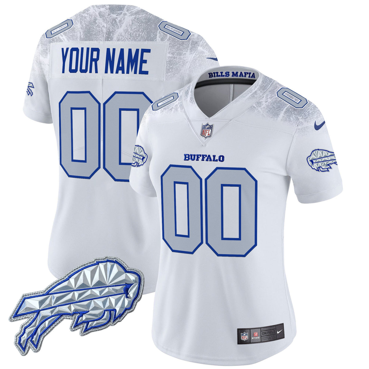 Buffalo Bills 2025 Rivalries Vapor Limited Custom Jersey - All Stitched - Cold Front — view 1