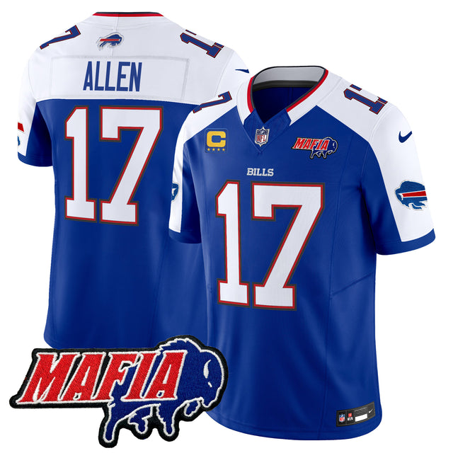 Men's Buffalo Bills 2025 Bills Mafia Patch Vapor Limited Jersey - All Stitched - Royal Alternate - Josh Allen — view 1