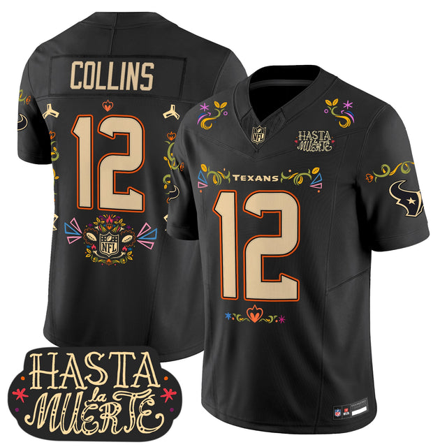 Houston Texans Mexico 'Hasta la Muerte Edition' Vapor Limited Jersey - All Printed - Nico Collins — view 1
