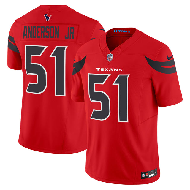 Men's Houston Texans 2024 Vapor Limited Jersey - All Stitched - Red - Will Anderson Jr — view 1