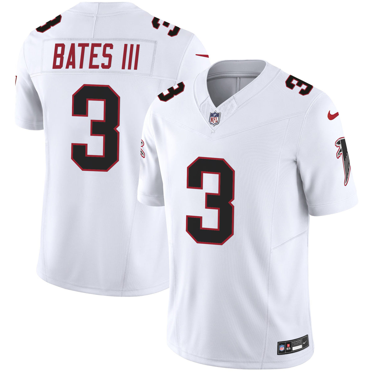 Men's Atlanta Falcons Vapor Limited Jersey - All Stitched - White - Jessie Bates III — view 1