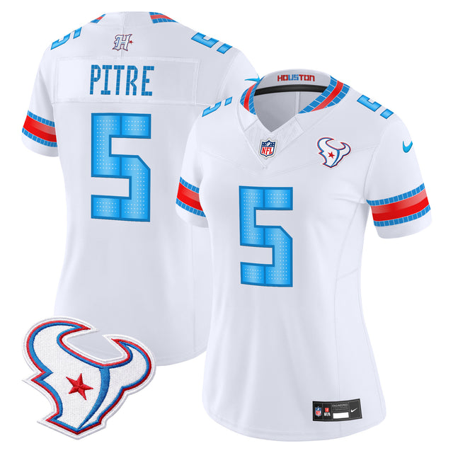 Women's Houston Texans 2026 Rivalries Vapor Limited Jersey - All Stitched - White - Jalen Pitre — view 1