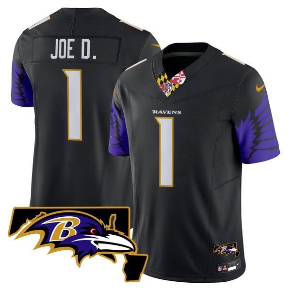 Men's Ravens Maryland Patch Vapor Limited Jersey V2 - All Stitched - Purple Limited - Derrick Henry — view 1
