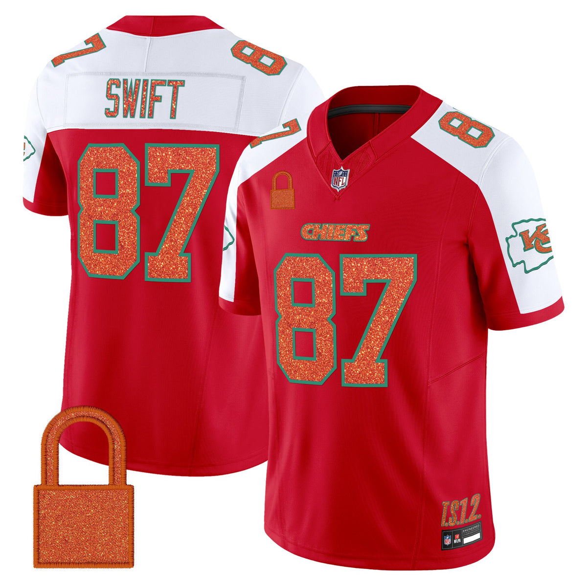 Men's Kansas City Chiefs 'Taylor Swift - TS12 - The Life of a Showgirl' Vapor Limited Jersey - All Stitched — view 1