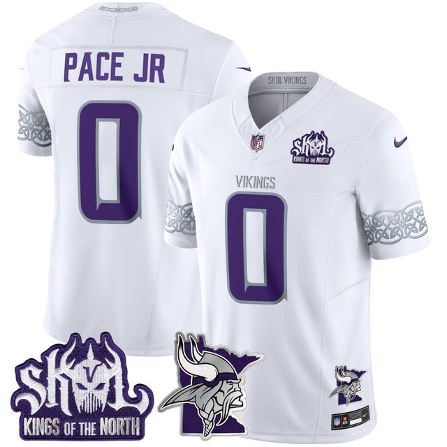 Ivan Pace Jr. Minnesota Vikings White Jersey - All Stitched - Pace Jr — view 1