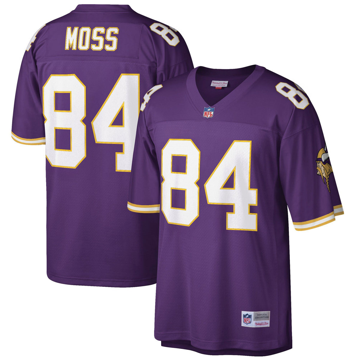 Men's Minnesota Vikings Throwback Player Jersey - All Stitched - Purple Retired - Randy Moss — view 1