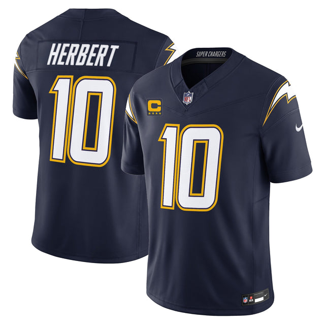 Men's Los Angeles Chargers 2025 Alternate Charger Power Vapor Limited Jersey - All Stitched - Navy - Justin Herbert — view 1