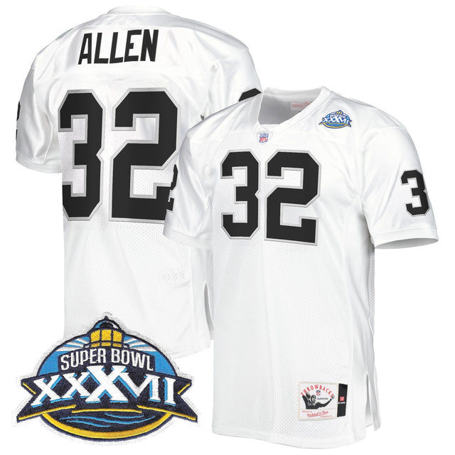 Men's Las Vegas Raiders Throwback Player Jersey - All Stitched - White - Marcus Allen — view 1