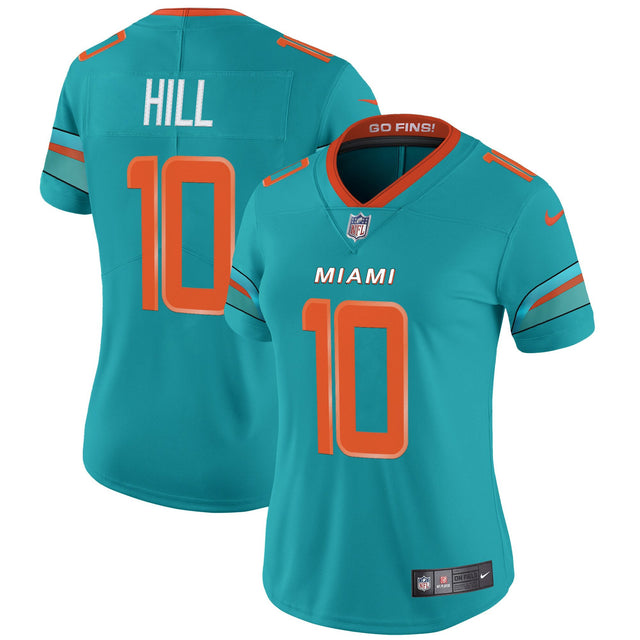 Women's Miami Dolphins 2025 Rivalries Vapor Limited Jersey - All Stitched - Aqua - Tyreek Hill — view 1