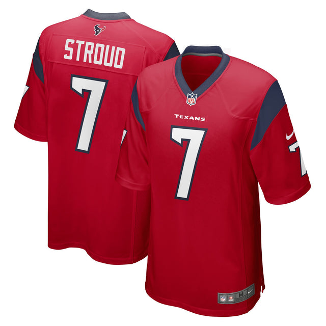 Houston Texans C.J. Stroud #7 Jersey - All Stitched - Red — view 1