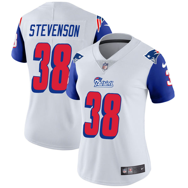 Women's Patriots 1996 Throwback Limited Vapor Jersey - All Stitched - Royal Sleeves - Rhamondre Stevenson — view 1