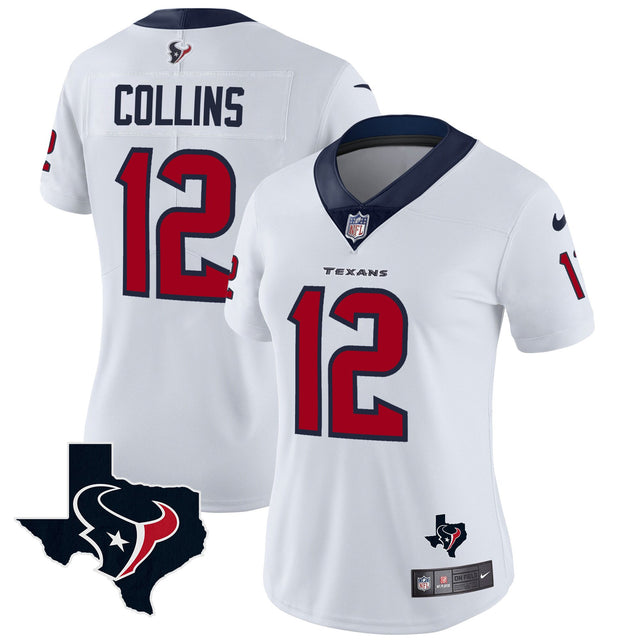 Women's Houston Texans Vapor Limited Jersey - All Stitched - White - Nico Collins — view 1