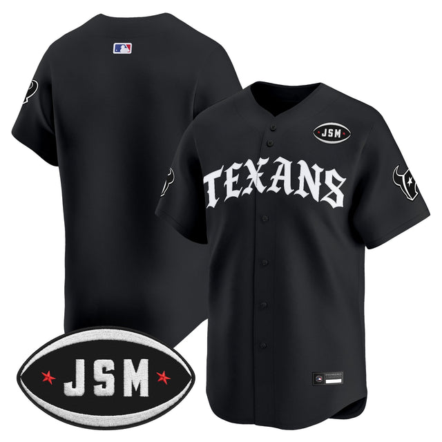 Men's Houston Texans 'Old English Edition' Vapor Premier Limited Jersey - All Stitched - Black - Team — view 1