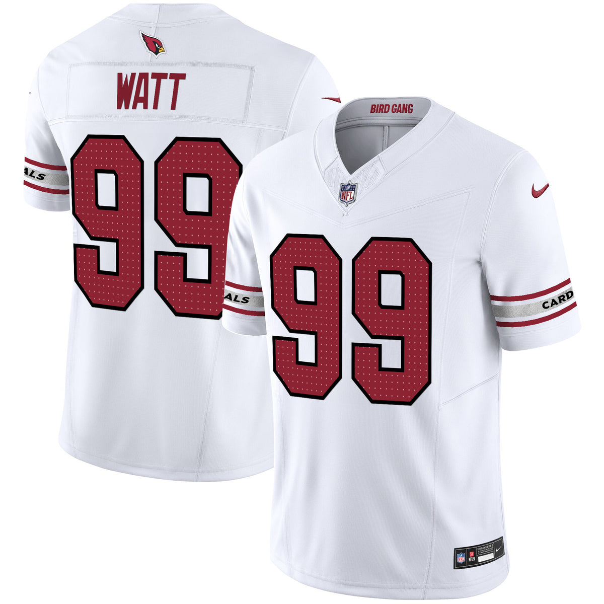 Men's Arizona Cardinals 2024 Vapor Limited Jersey - All Stitched - White - J.J. Watt — view 1