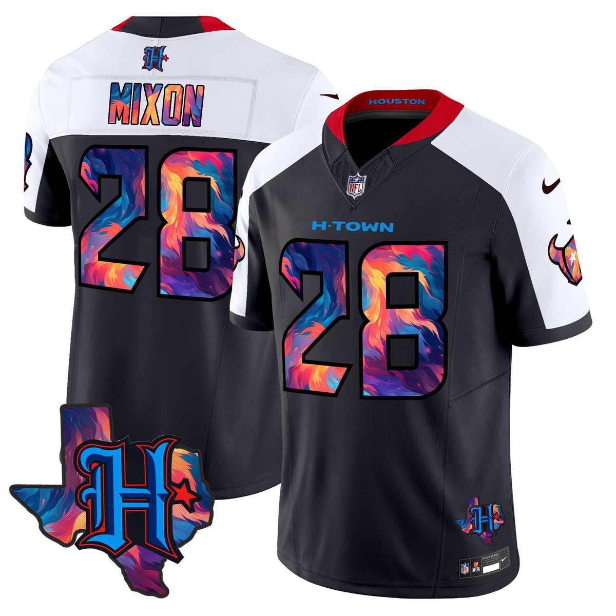Men's Houston Texans 2024 Special Vapor Limited Jersey - All Stitched - Navy Alternate - Joe Mixon — view 1